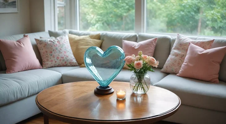 Szklane serce w aranżacji wnętrz: pomysły na dekoracje i styl